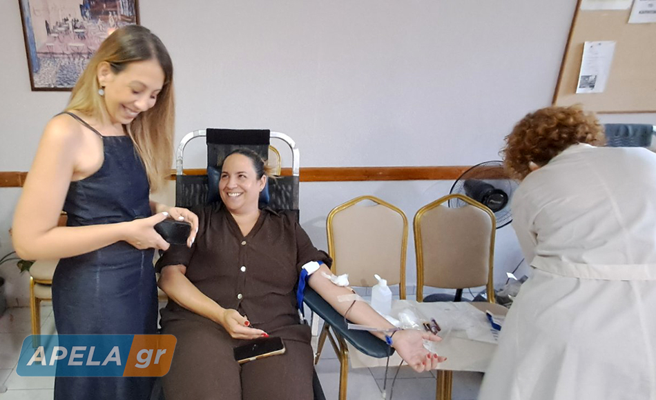 Στιγμιότυπο από την 4η Εθελοντική Αιμοδοσία του Δήμου Σπάρτης