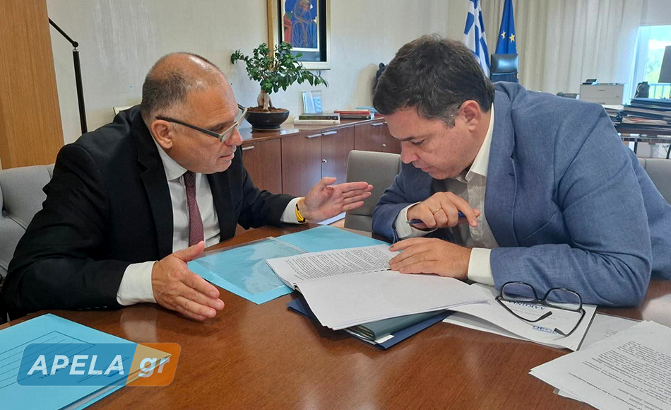 Νεοκλής Κρητικός σε συνάντηση για τη Νοσηλευτική Σπάρτης και την Ακαδημία Ελαιολάδου